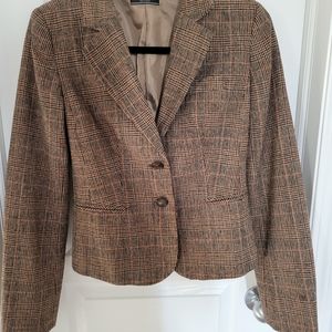 Suzy Shier tweed Blazer with elbow patches size small